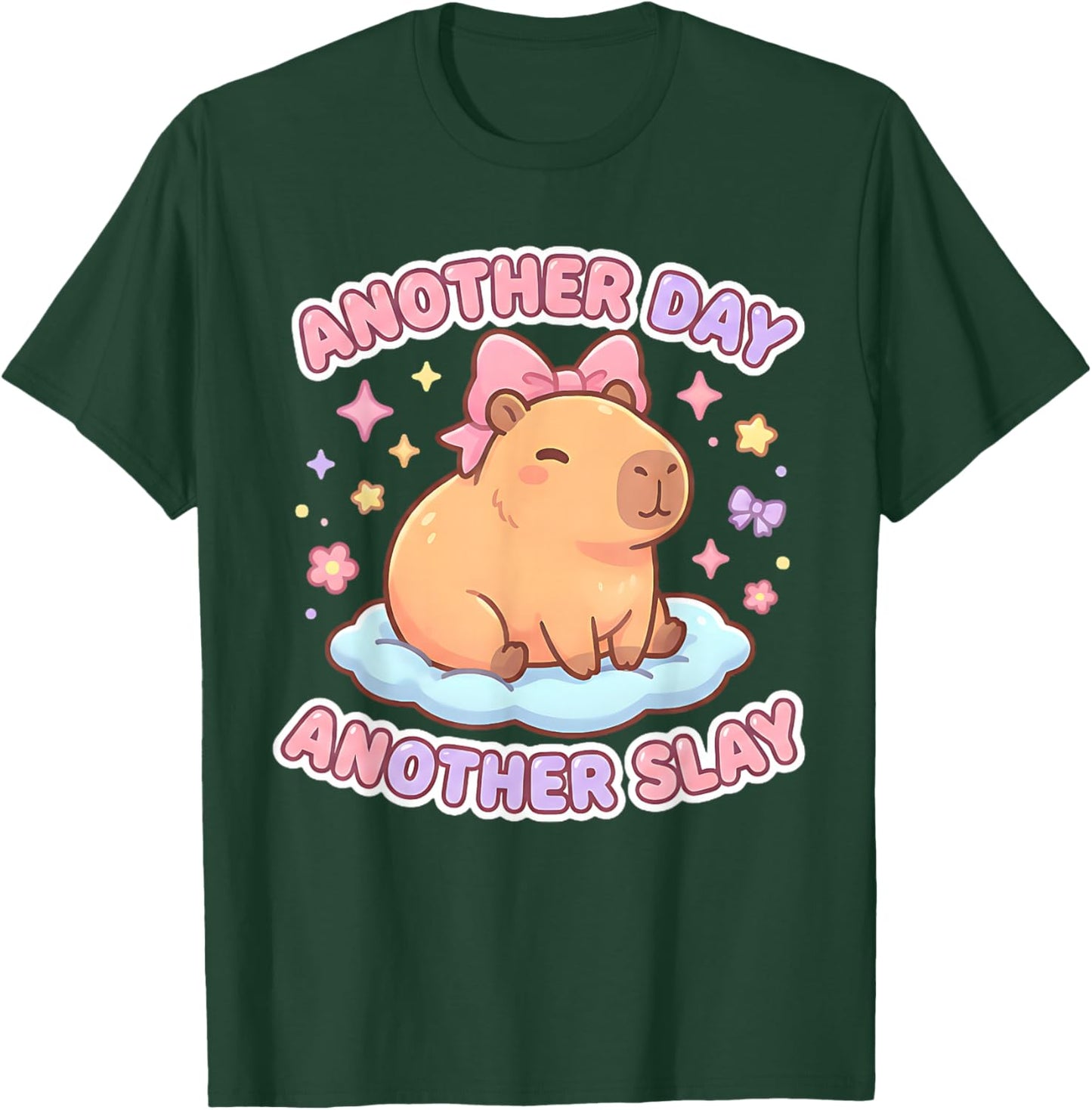 Cute Capybara Lover Kids Meme Another Day Another Slay T-Shirt - T-Shirt | Forest