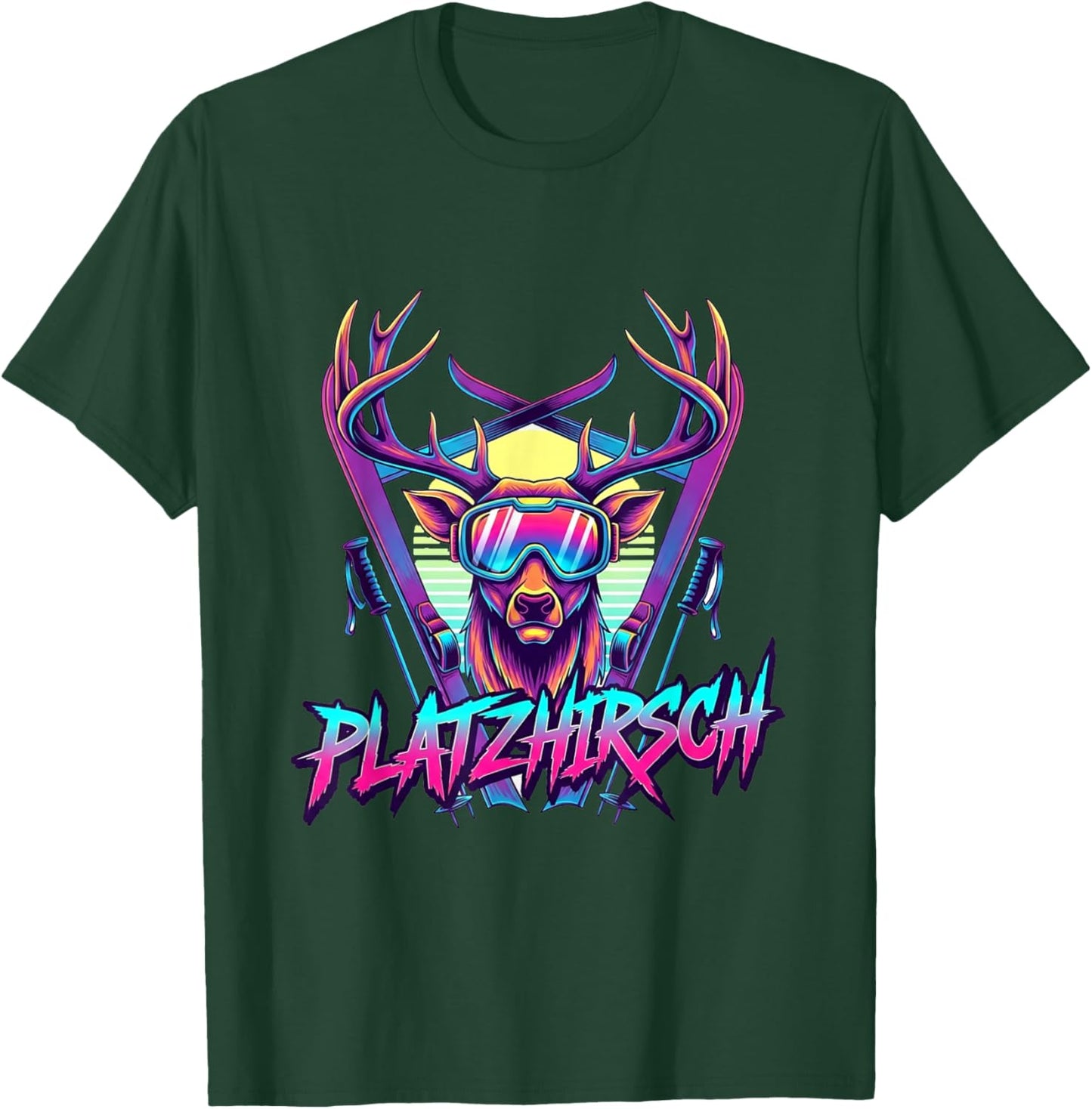 Funny Apres-Ski Mountain Team Crew Saying Party Place Deer T-Shirt - T-Shirt | Forest