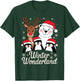 Winter Wonderland Reindeer Polar Bear Penguin Xmas Art T-Shirt - T-Shirt | Forest