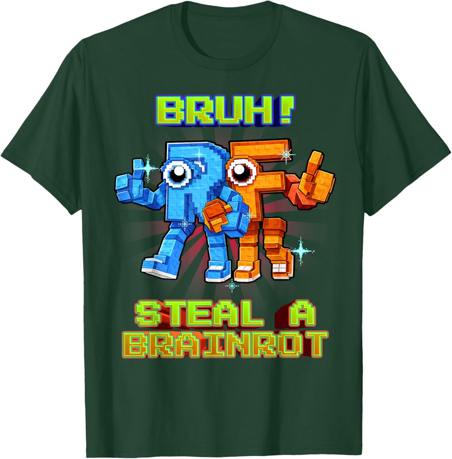Bruh R or F Funny R-F Brainrot for Boys Kids Teens T-Shirt - T-Shirt | Forest
