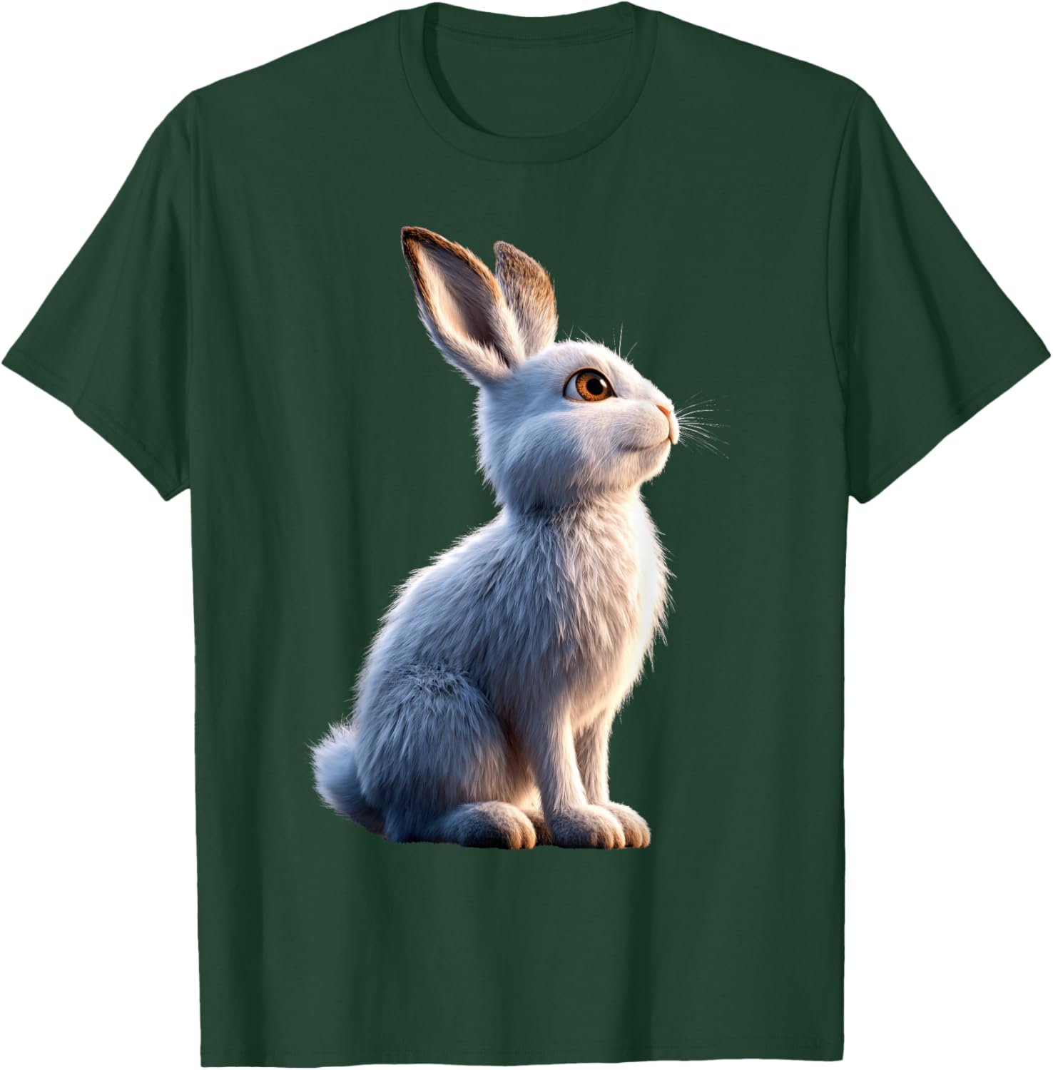 Rabbit Snow Hare Hare Fleece Hare White Rabbit T-Shirt - T-Shirt | Forest