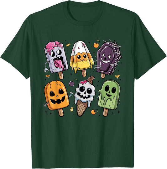 Funny Popsicle Summer Horror Halloween Ice Cream Summerween T-Shirt - T-Shirt | Forest