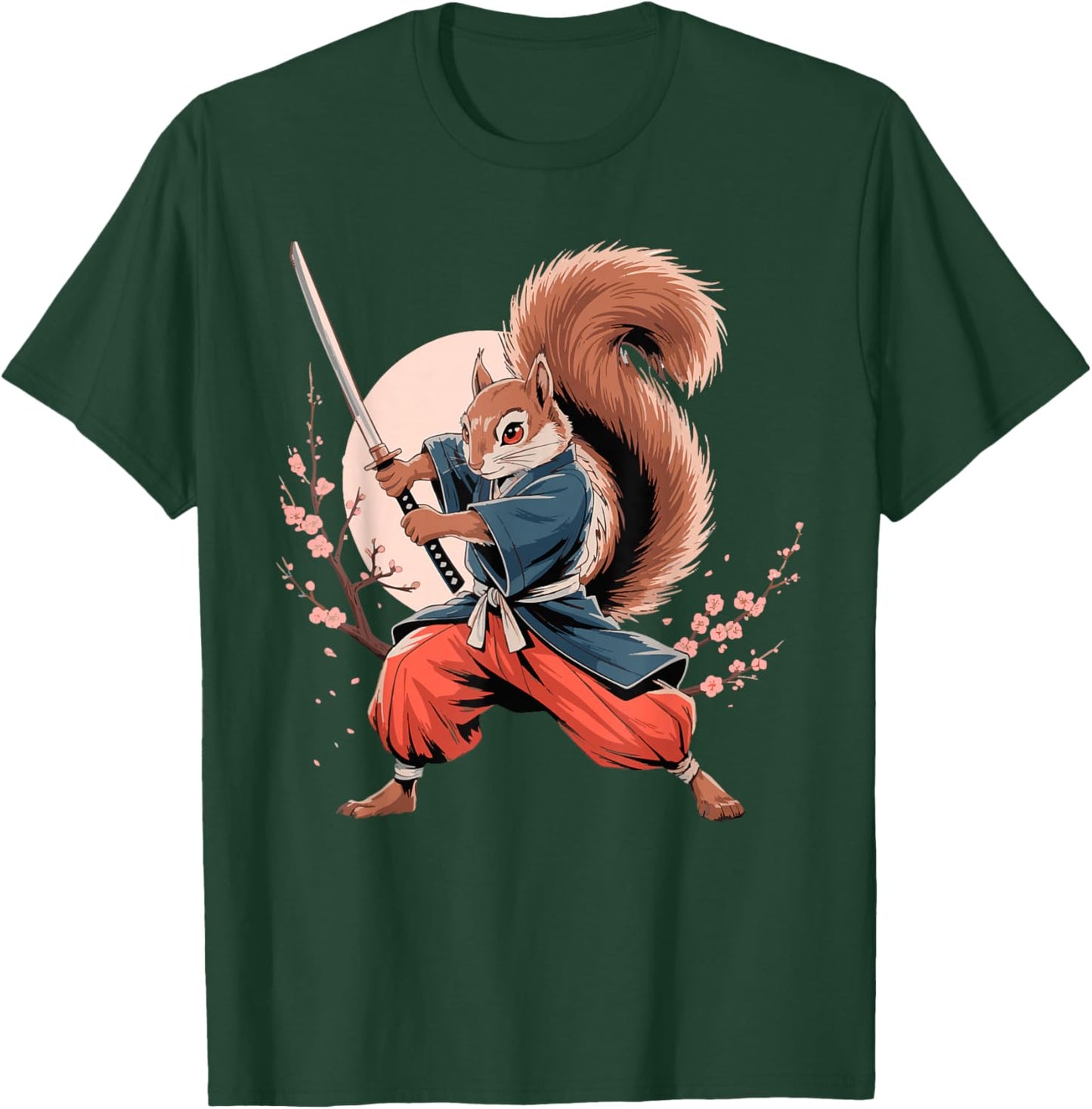 Japanese Samurai Squirrel Shirt Samurai Squirrel Japanese T-Shirt - T-Shirt | Forest
