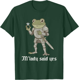 Funny Frog Engagement Fiancee & Fiance Matching Couples T-Shirt - T-Shirt | Forest