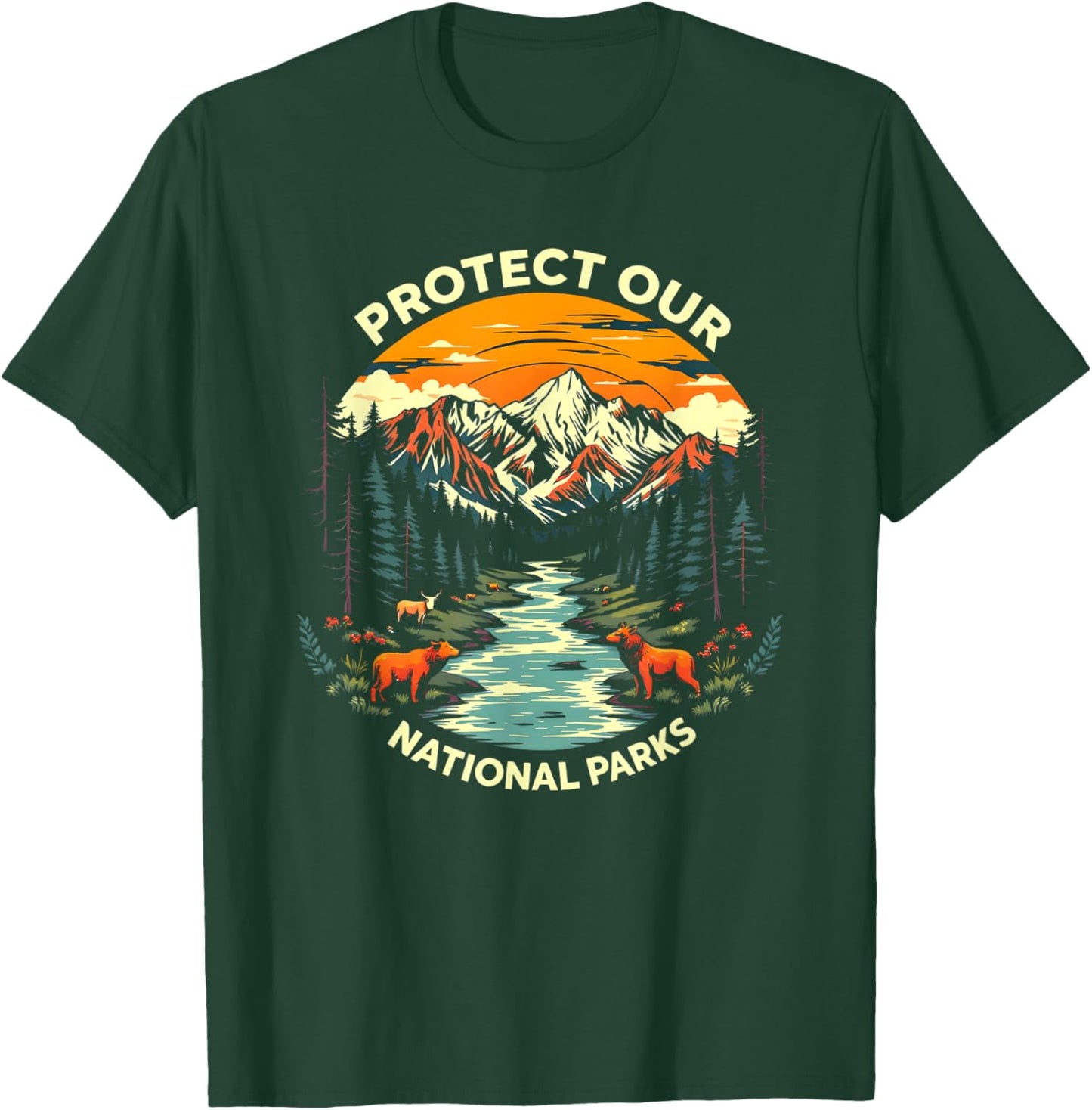 Protect Our National Parks Save the Nature Wildlife T-Shirt - T-Shirt | Forest