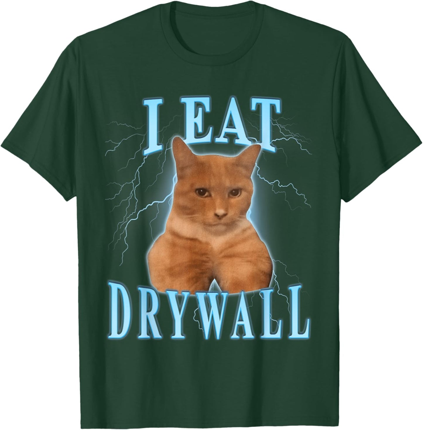 I eat drywall Cat Men Women Kids T-Shirt - T-Shirt | Forest