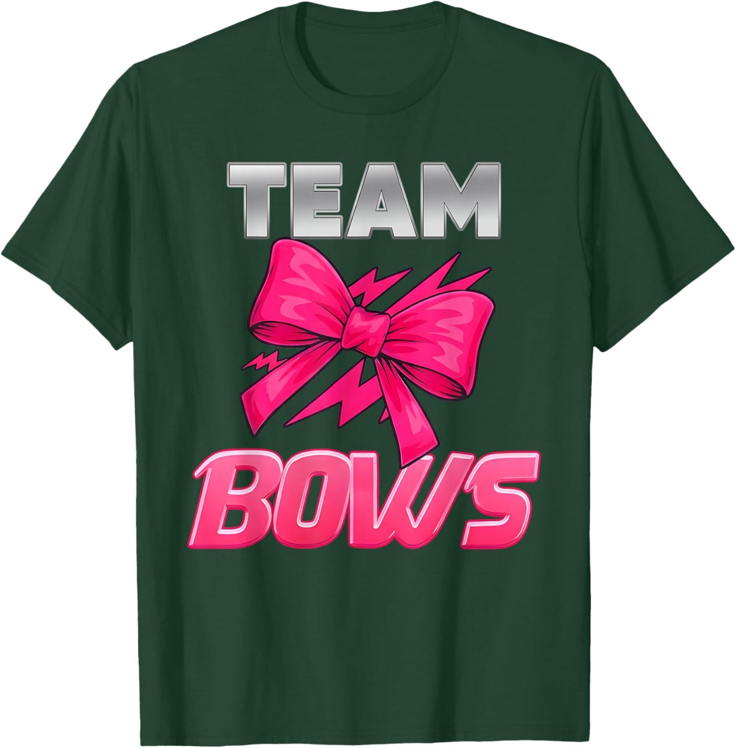 Burnouts Or Bows Gender Reveal Decorations Team Girl Boy T-Shirt - T-Shirt | Forest