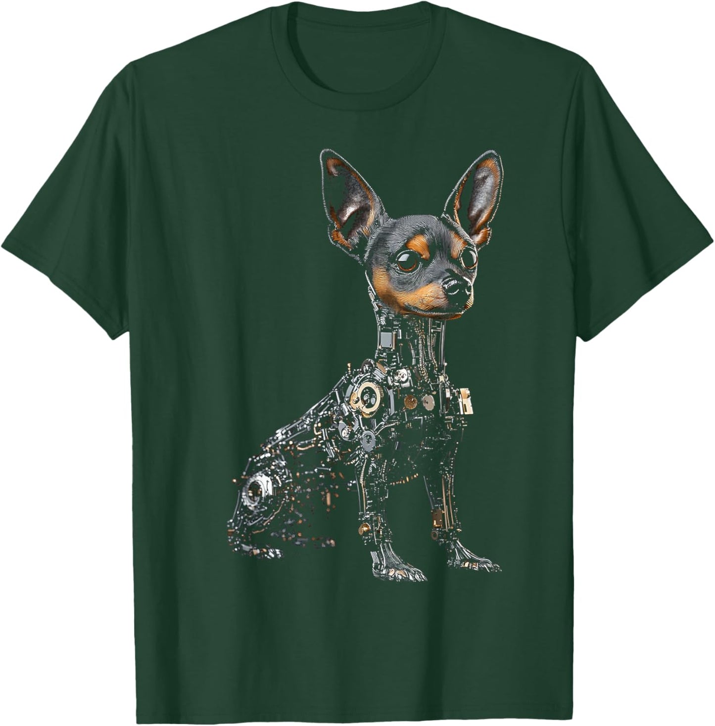 Toy Terrier Dog Motif Pet Artwork Toy Terrier T-Shirt - T-Shirt | Forest
