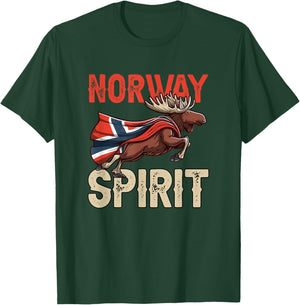 Cool Norway Spirit with Norwegian Moose Costume T-Shirt - T-Shirt | Forest