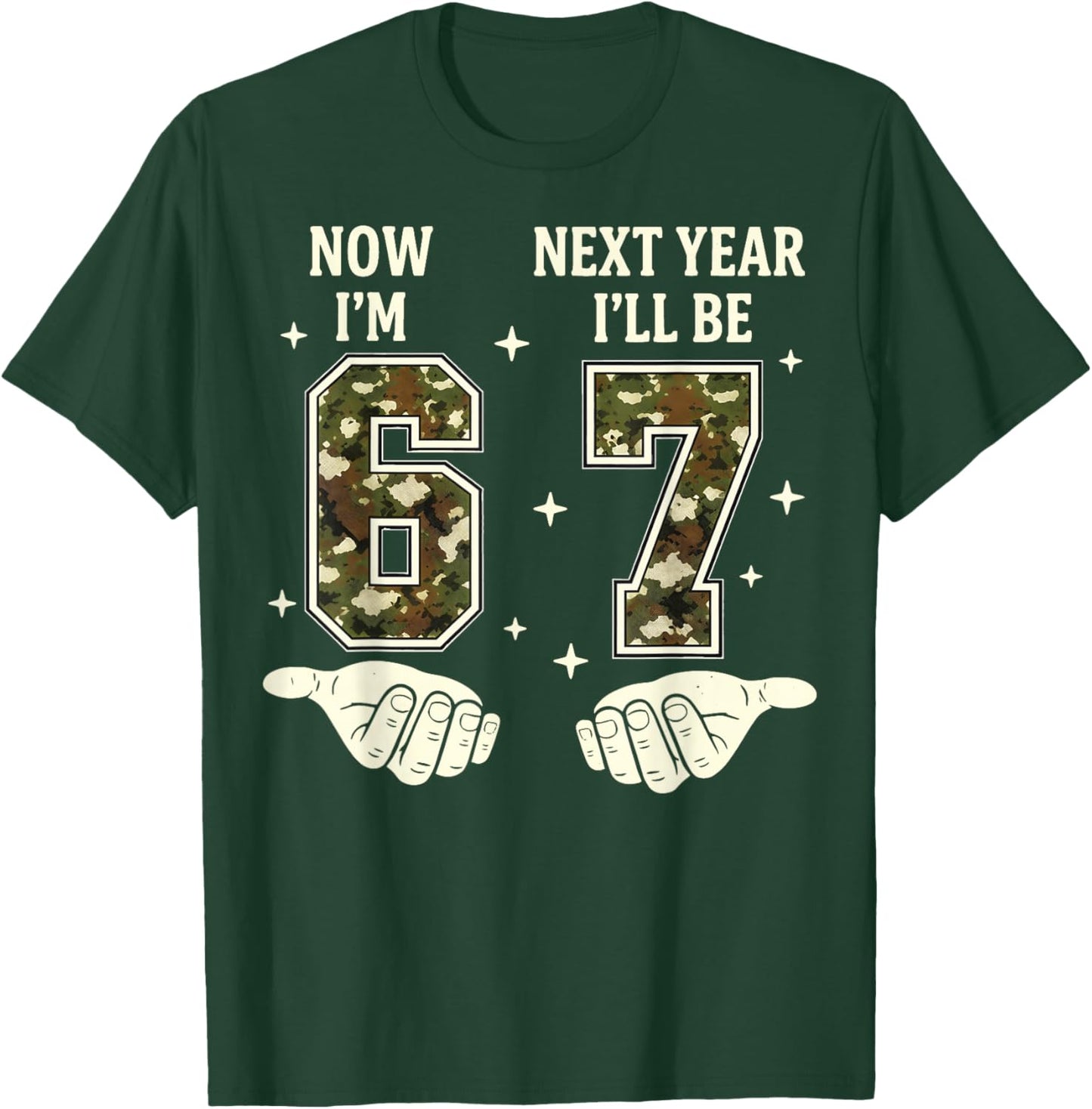 Now I'm 6 Next Year I'll Be 7 67 Birthday Boy Gifts for Kids T-Shirt - T-Shirt | Forest