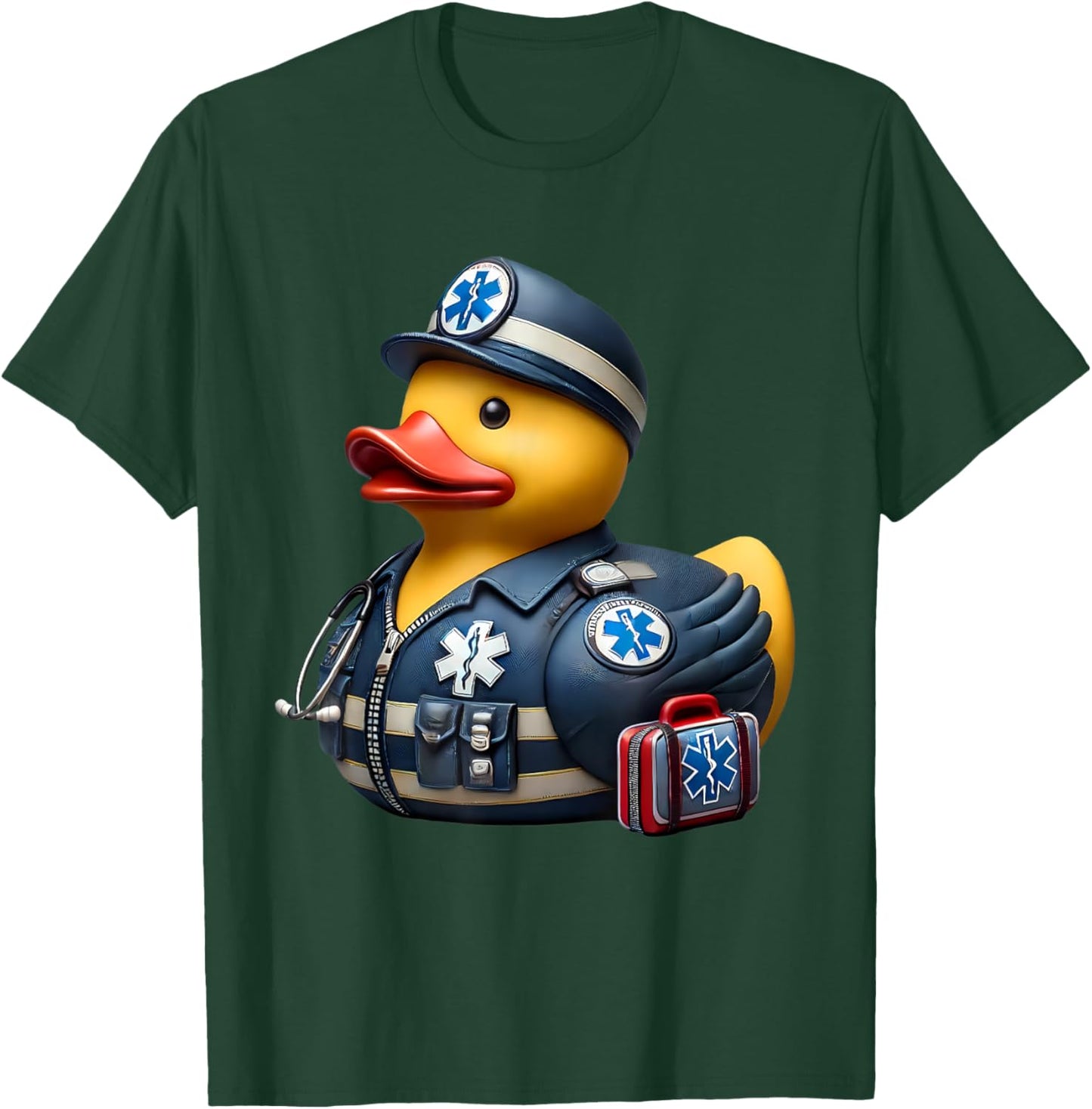 EMT Rubber Duck Paramedic Ducky Duckie T-Shirt - T-Shirt | Forest