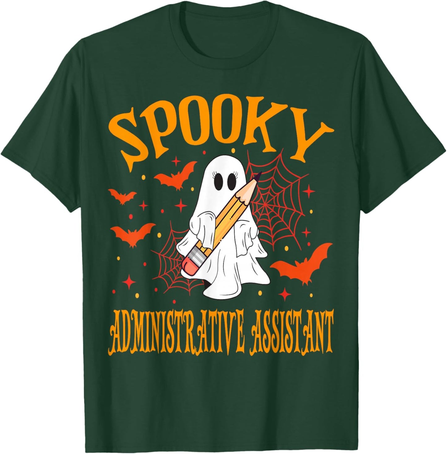 Spooky Administrative Assistant Halloween School T-Shirt - T-Shirt | Forest