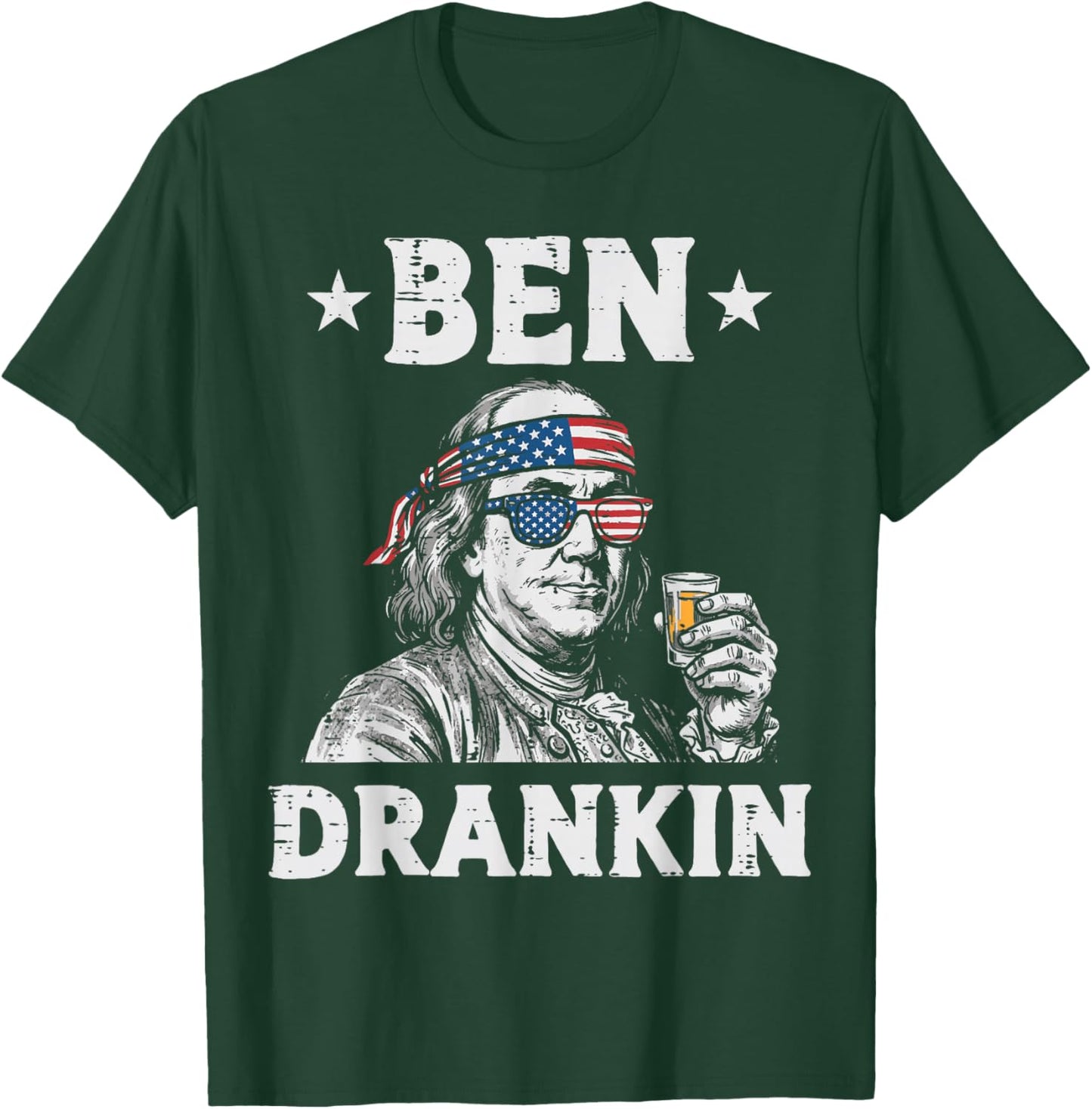 4th of July Funny July Fourth American Patriotic Men Women T-Shirt - T-Shirt | Forest