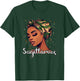 Sagittarius Camo Scarf Black Woman Birthday T-Shirt - T-Shirt | Forest