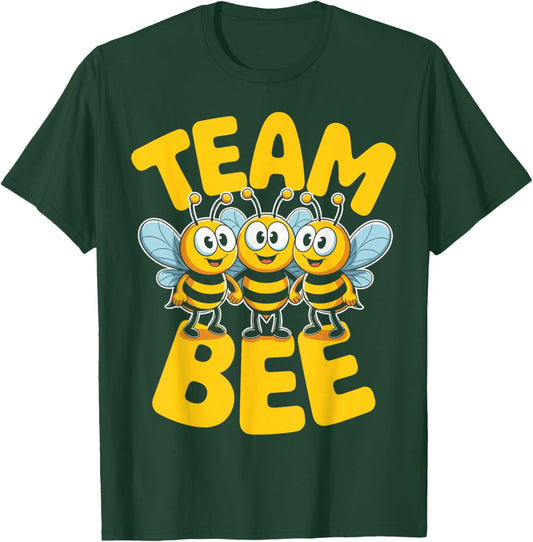 Bee Team Cute Cartoon Apiarist Beehive Party Bumblebee T-Shirt - T-Shirt | Forest