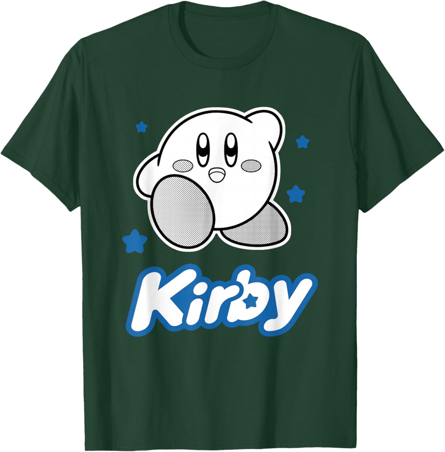 Kirby Blue Stars Big Character Portrait T-Shirt - T-Shirt | Forest