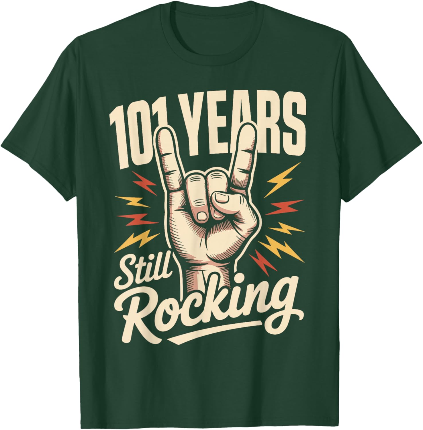 101 Years Still Rocking 101th Birthday Funny 101 Birthday T-Shirt - T-Shirt | Forest