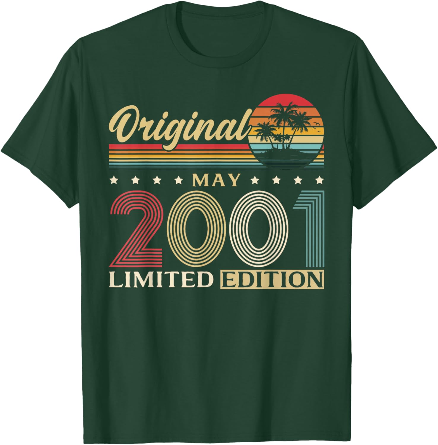 25 Ans Anniversaire Homme Cadeau Mai 2001 Vintage T-Shirt - T-Shirt | Forest