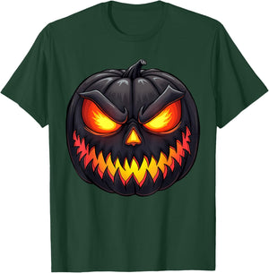 Scary Jack O Lantern Creepy Pumpkin Face Halloween Costume T-Shirt - T-Shirt | Forest