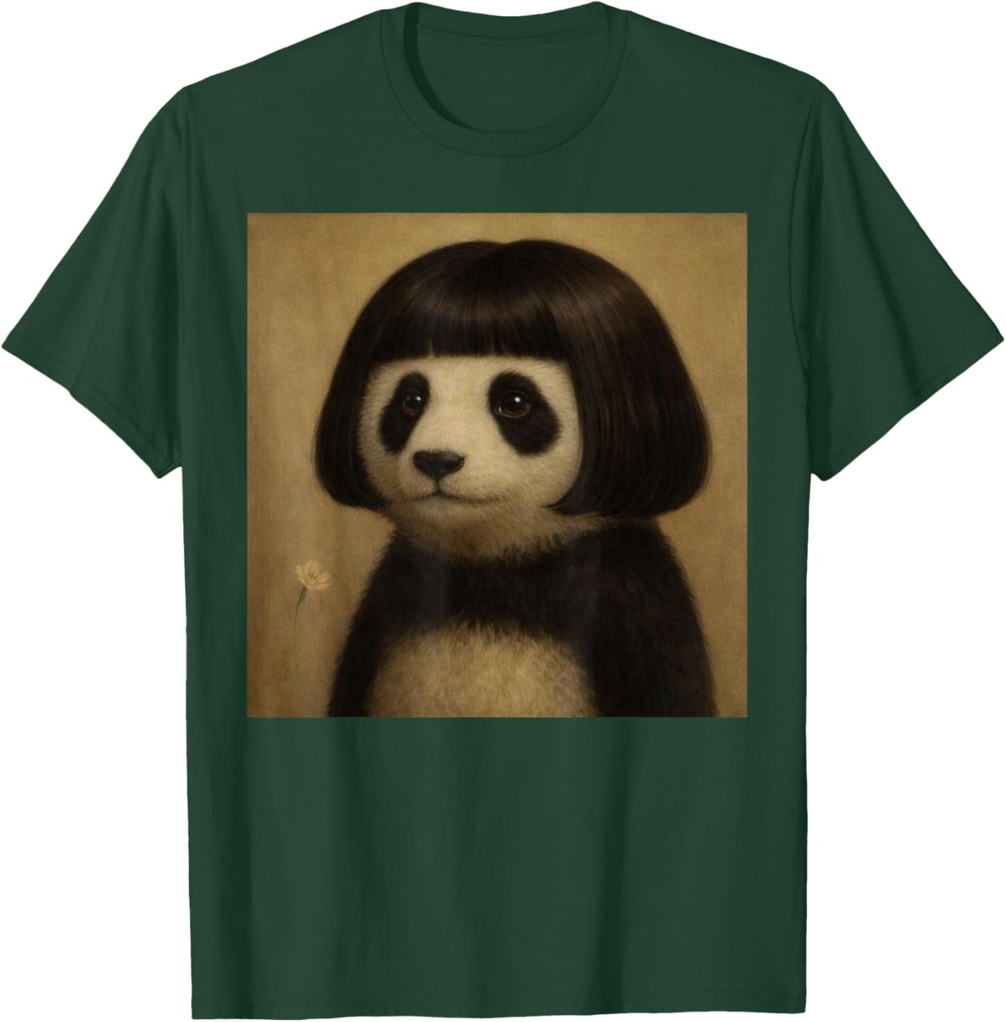 Funny Bob Haircut Panda Meme Cute Panda Lover Humor T-Shirt - T-Shirt | Forest