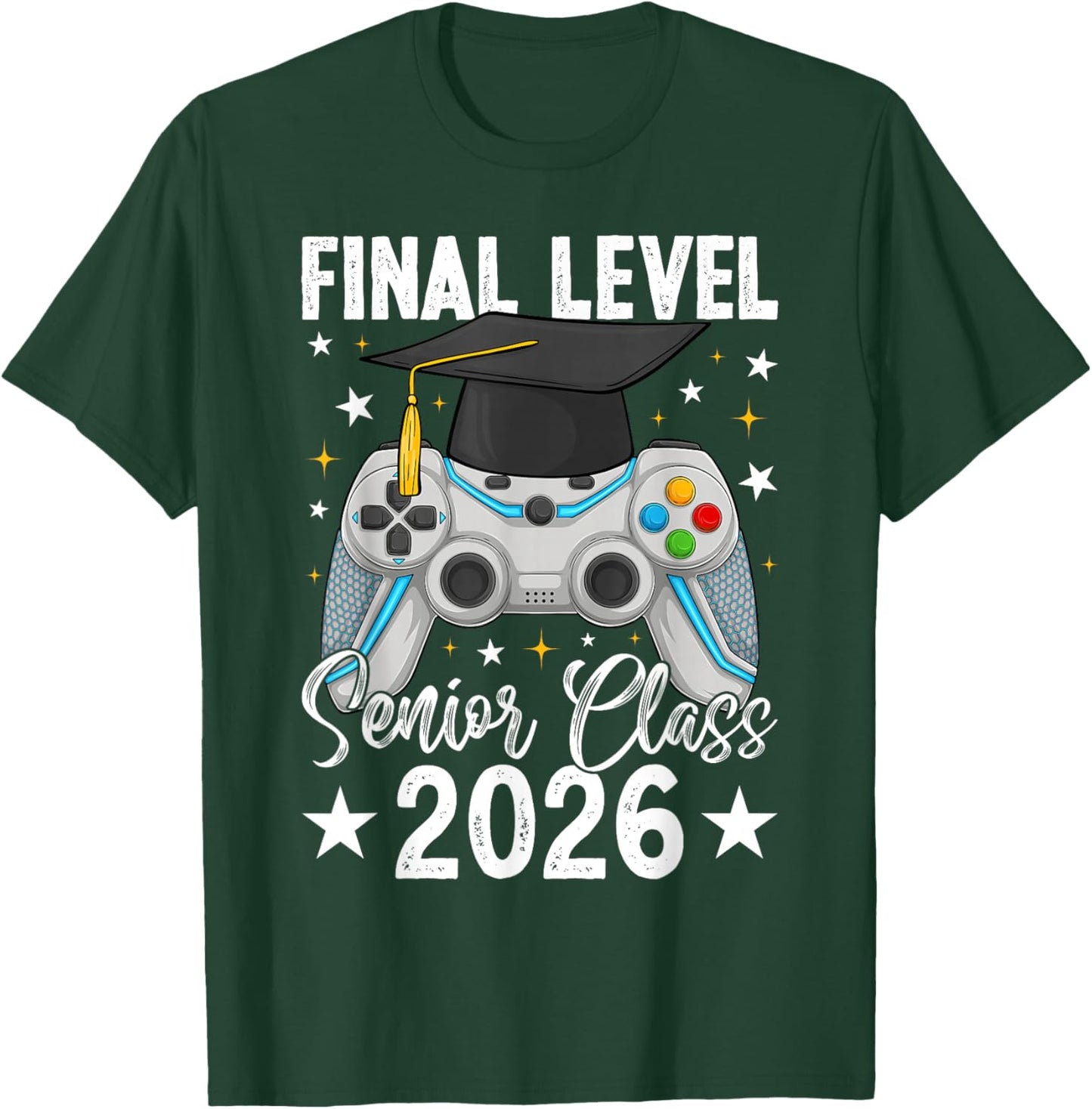 Final Level Senior Class of 2026 Video Gamer Graduation Boys T-Shirt - T-Shirt | Forest