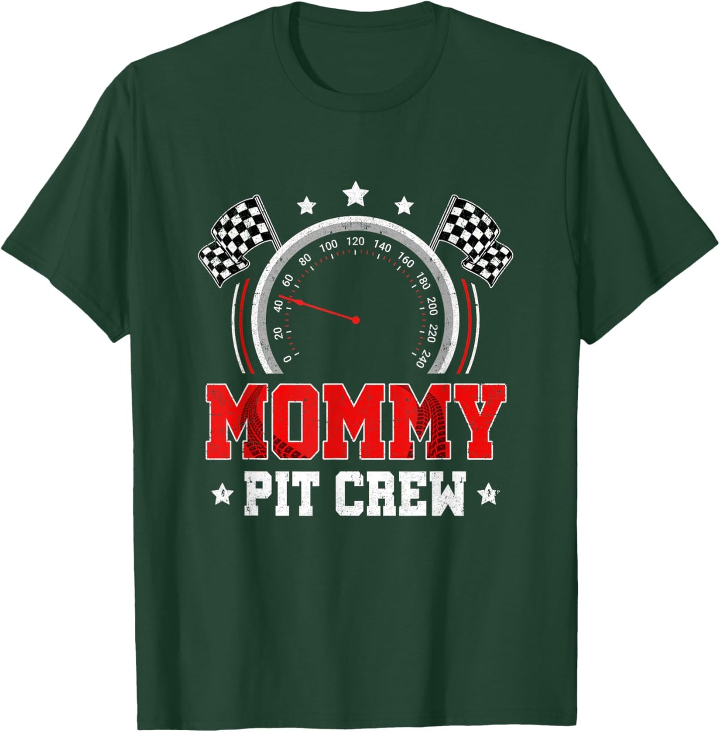 Mommy Pit Crew Race Car Birthday Party Racing Family T-Shirt - T-Shirt | Forest