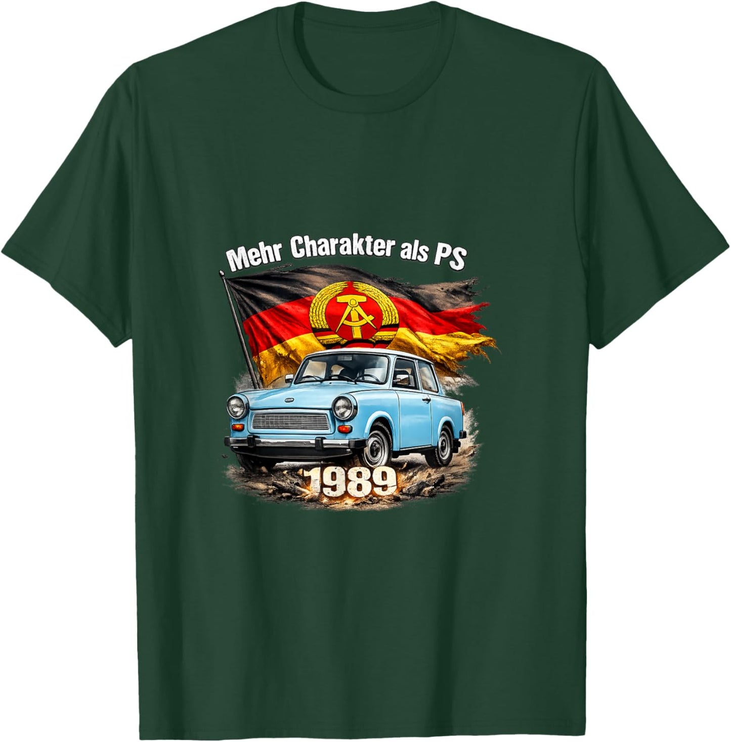 Ostalgie Rennpappe Trabant - Mehr Charakter als PS. - Trabi T-Shirt - T-Shirt | Forest