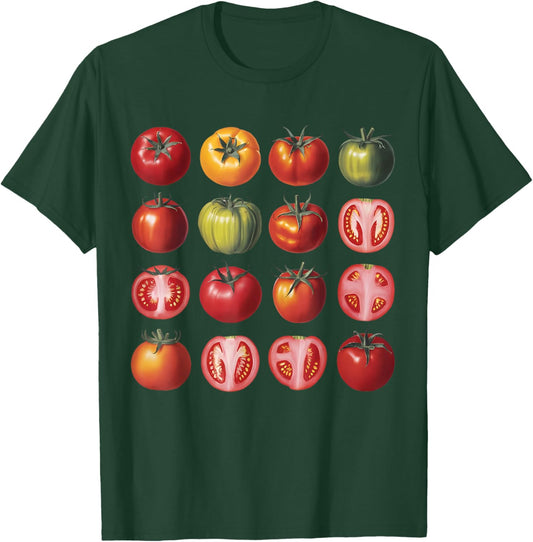 Tomato Lover Design Breeds of Tomatoes Farmer's Market Women T-Shirt - T-Shirt | Forest