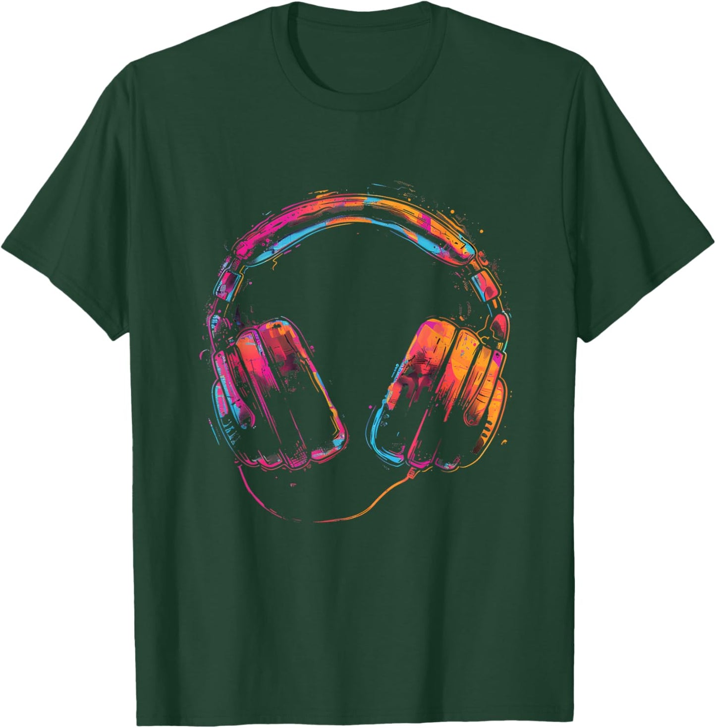 Headphones Music DJ Artwork Music Lover Beatmaker Techno T-Shirt - T-Shirt | Forest