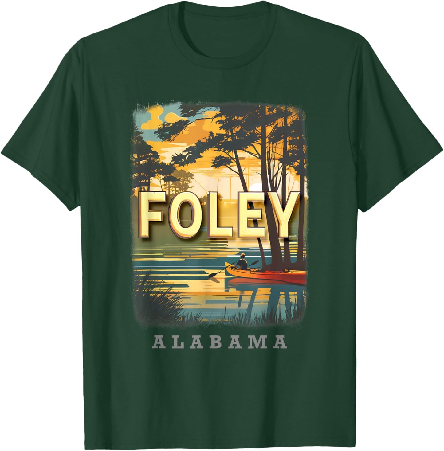 Foley Alabama AL Coastal Bliss SD981 T-Shirt - T-Shirt | Forest