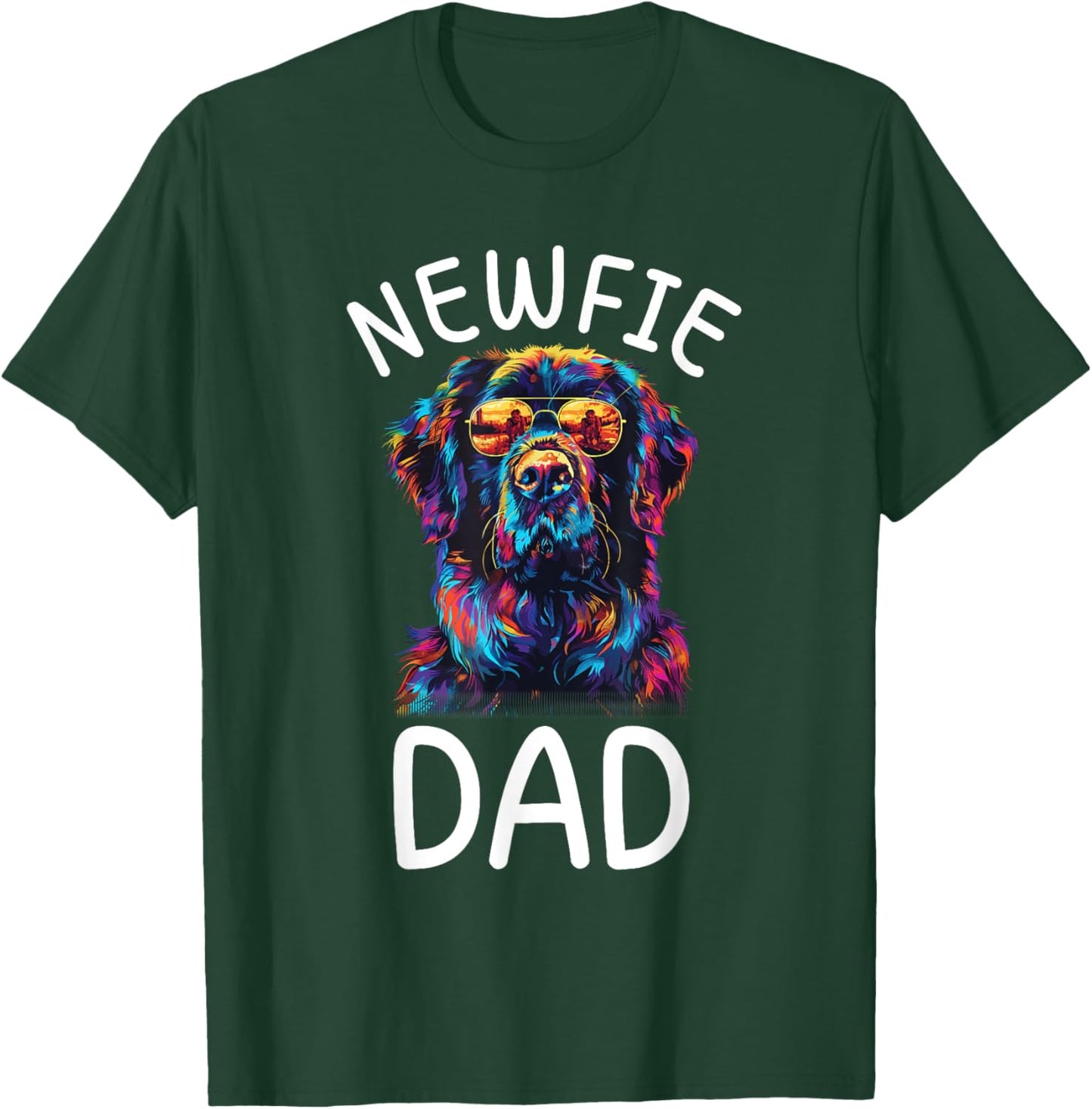 Newfoundland Dad Pop Art Design Newfoundland Dog Lovers T-Shirt - T-Shirt | Forest