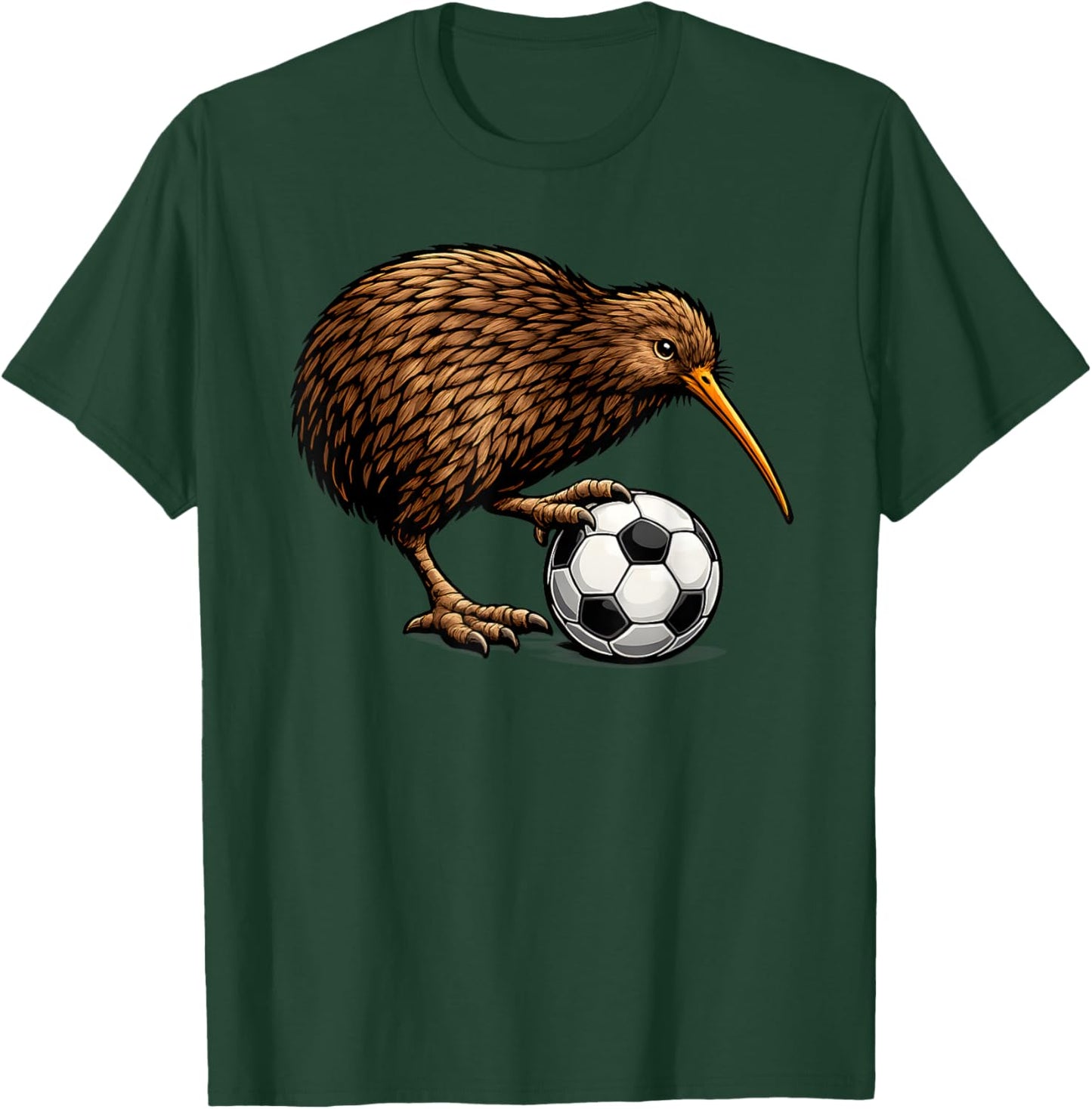 Lustiger Kiwi-Vogel mit Fußball Neuseeland Fan Design T-Shirt - T-Shirt | Forest