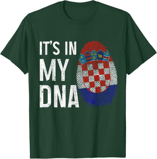 Croatia It's In My DNA Croatian Flag Pride Heritage T-Shirt - T-Shirt | Forest