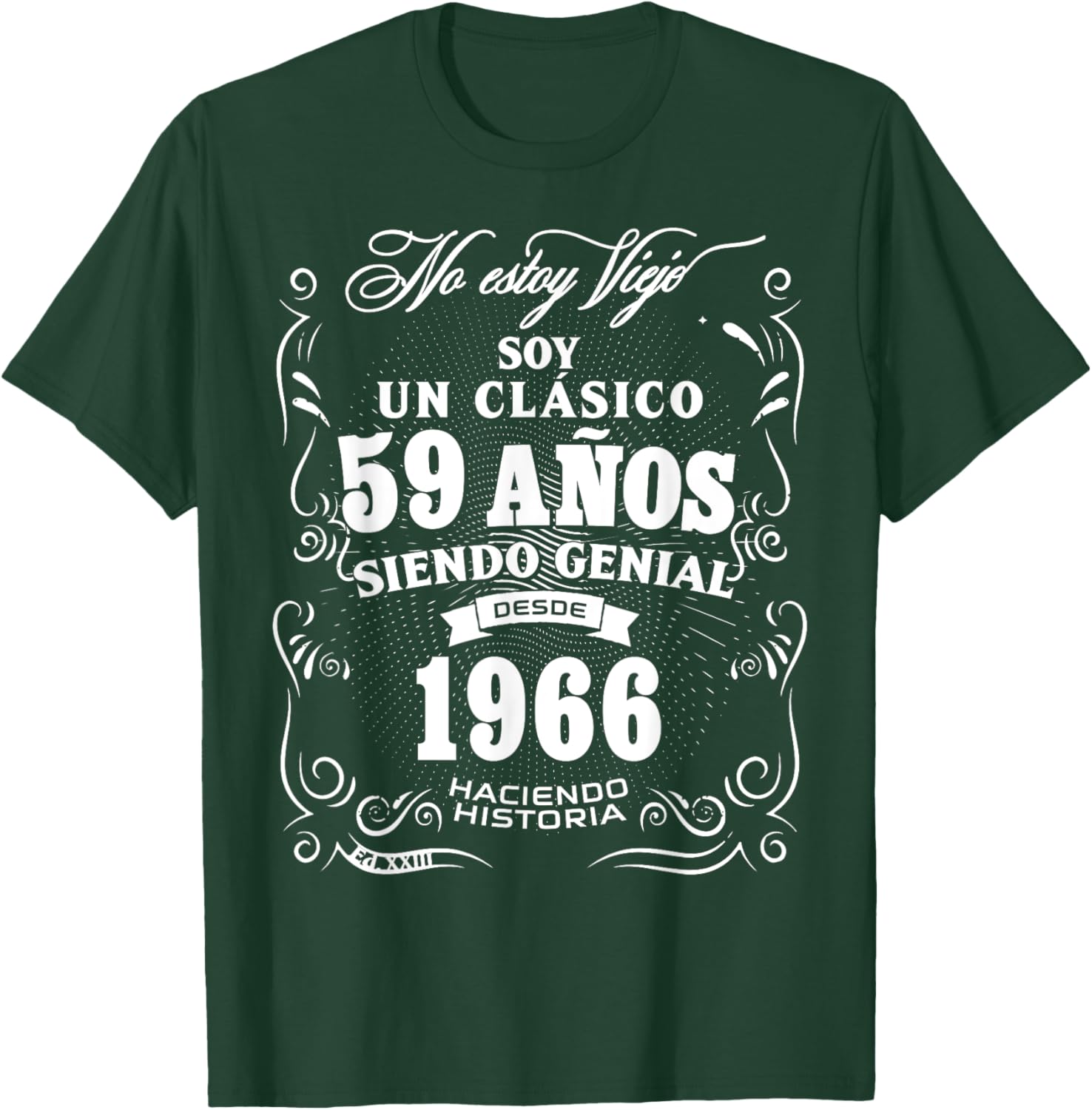 Vintage 59th Birthday Men Funny 1966 59 Birthday Spanish T-Shirt - T-Shirt | Forest