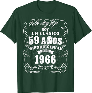 Vintage 59th Birthday Men Funny 1966 59 Birthday Spanish T-Shirt - T-Shirt | Forest