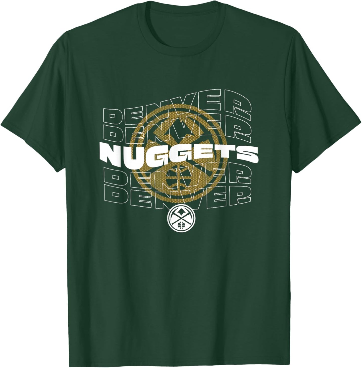 NBA Denver Nuggets Wave Outline Team Logo T-Shirt - T-Shirt | Forest