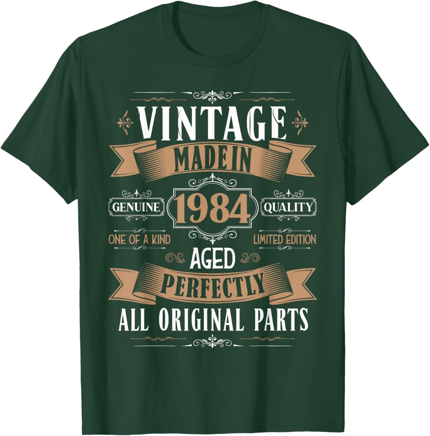 Vintage 41st Birthday Men Born 1984 41 Years Old Bday Men T-Shirt - T-Shirt | Forest