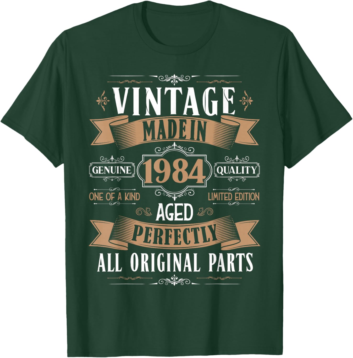 Vintage 41st Birthday Men Born 1984 41 Years Old Bday Men T-Shirt - T-Shirt | Forest