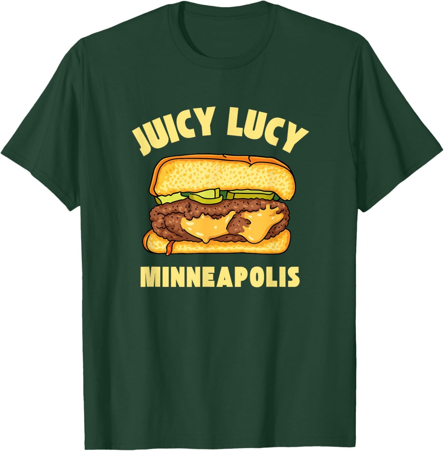 Juicy Lucy Cheeseburger Minneapolis Dive Bar Cheese Burger T-Shirt - T-Shirt | Forest
