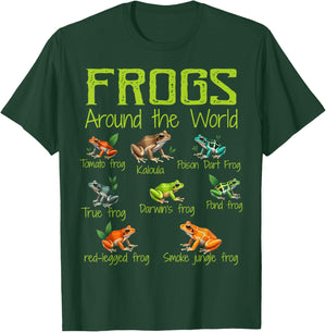 Frogs Around The World - Types Of Frogs T-Shirt - T-Shirt | Forest