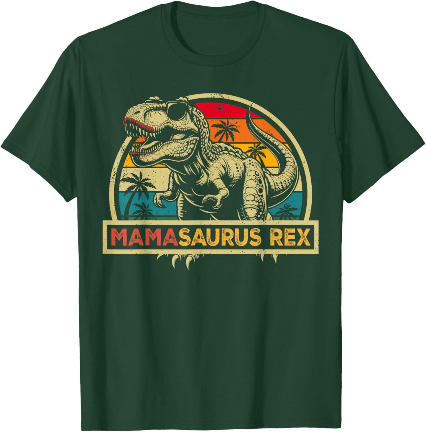 Mamasaurus Rex TRex Dinosaur Mama Saurus Rex Family Matching T-Shirt - T-Shirt | Forest