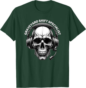 911 Dispatcher Gifts Police Night Shift Thin Gold Line T-Shirt - T-Shirt | Forest