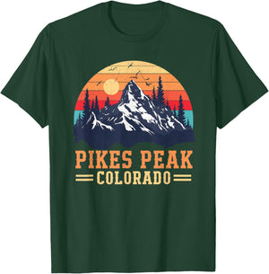 Pikes Peak National Park Hiking Mountain Outdoor T-Shirt - T-Shirt | Forest