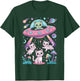 Cute Alien Cat UFO with Space Kittens Pastel Aesthetic T-Shirt - T-Shirt | Forest