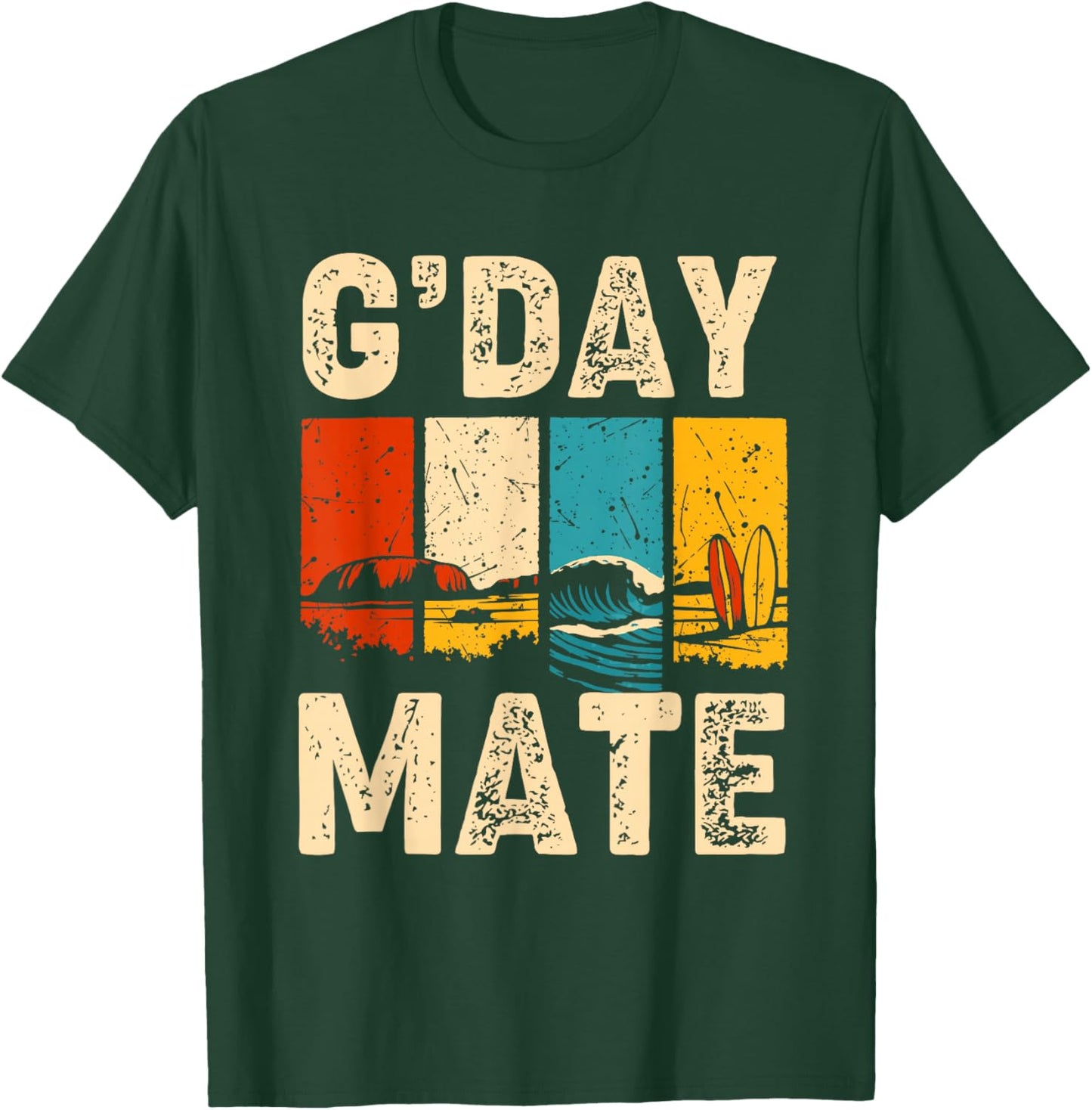 Australia G'Day Mate Shirt Aussie Funny Australian Nature T-Shirt - T-Shirt | Forest