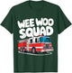 Funny Firefighter Art Women Kids Fire Truck Fireman T-Shirt - T-Shirt | Forest