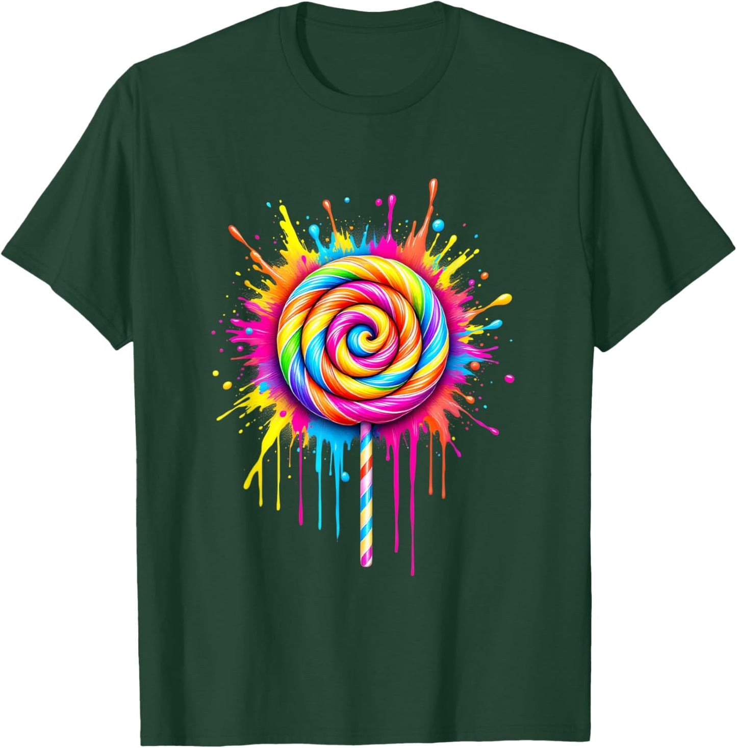 Candy Candy Costume Women's Carnival Lollipop Fancy Dress T-Shirt - T-Shirt | Forest