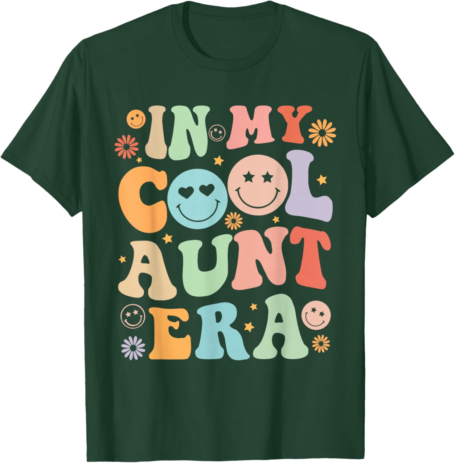 Auntie Aunt Baby Announcement Mother's Day Women Girl T-Shirt - T-Shirt | Forest