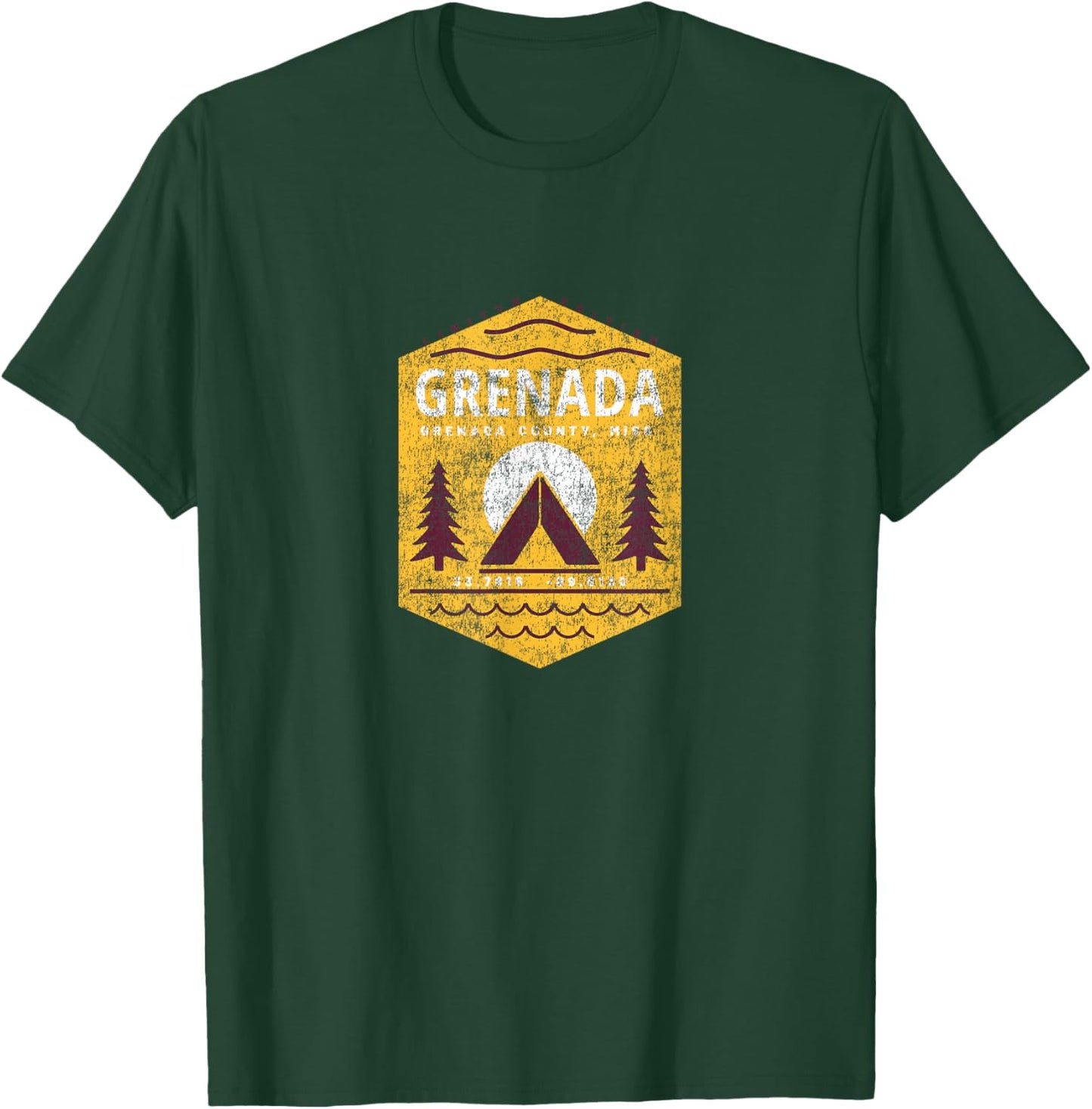 Grenada Mississippi Camping Souvenir Grenada T-Shirt - T-Shirt | Forest