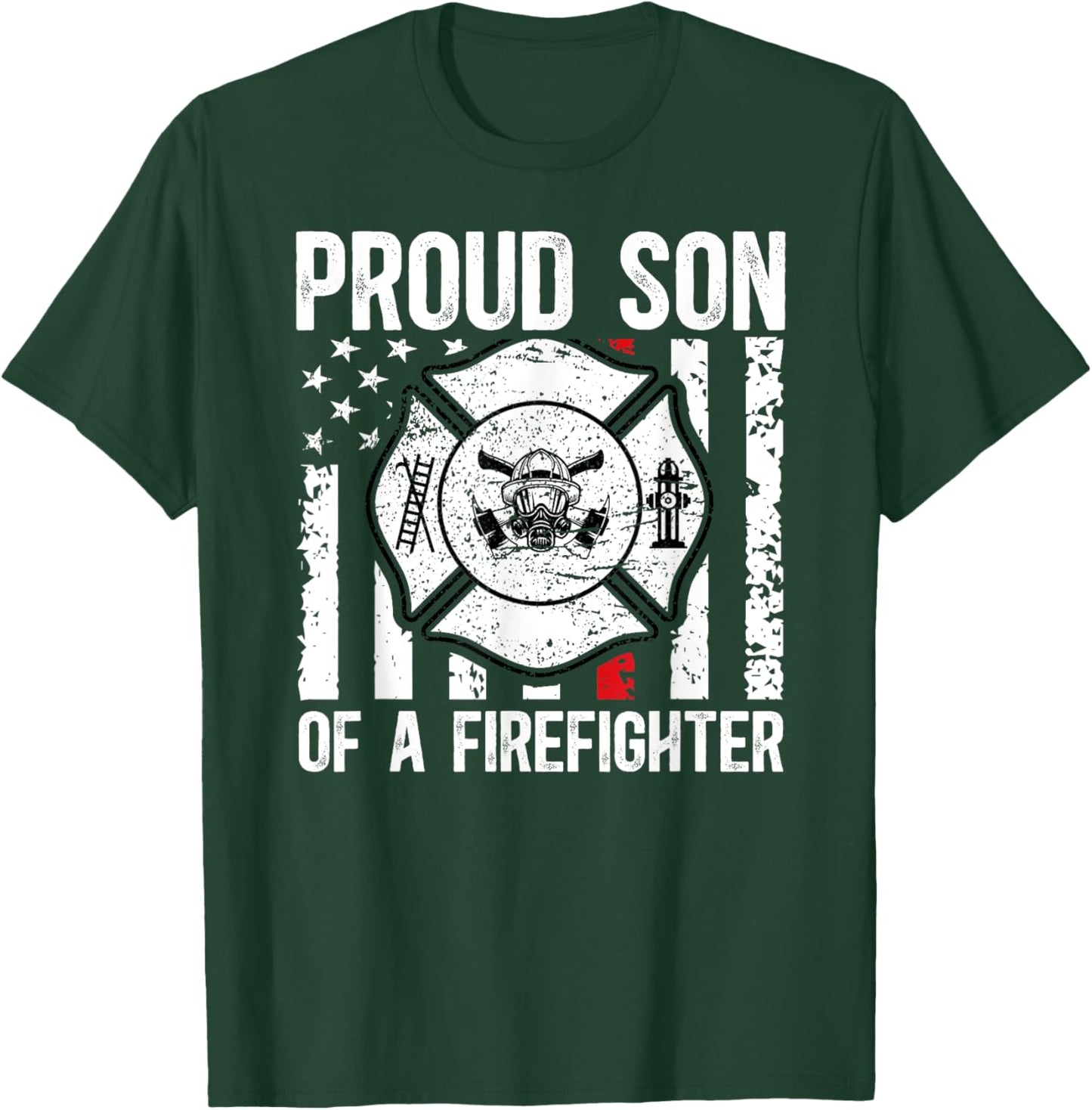 Proud Son Of A Firefighter Son Fireman Son Fire Son T-Shirt - T-Shirt | Forest